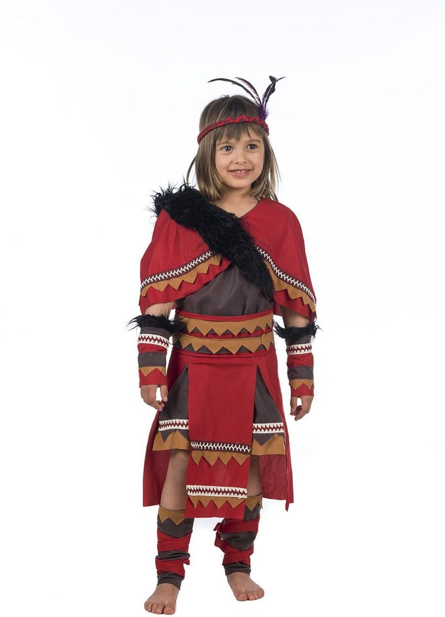 Indiaan Kostuum | Indiaanse Squaw Wendy Wigwam | Meisje | Maat 122 | Carnaval kostuum | Verkleedkleding